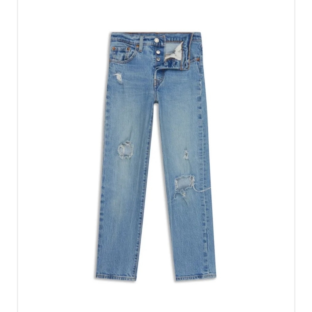 Levi's Premium Denim 501 S Ankle Skinny Tango Taps Blue Size 27 Medium Wash